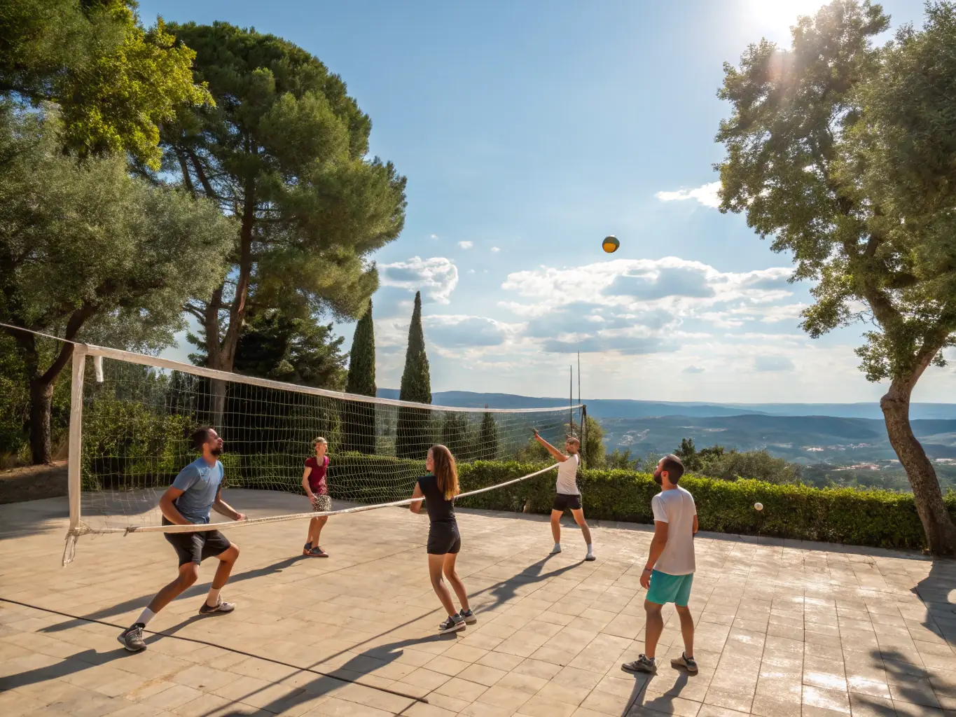 A vibrant image of participants enjoying a social handball event organized by Gonfreville Handball, emphasizing community engagement and the fun aspects of the sport.